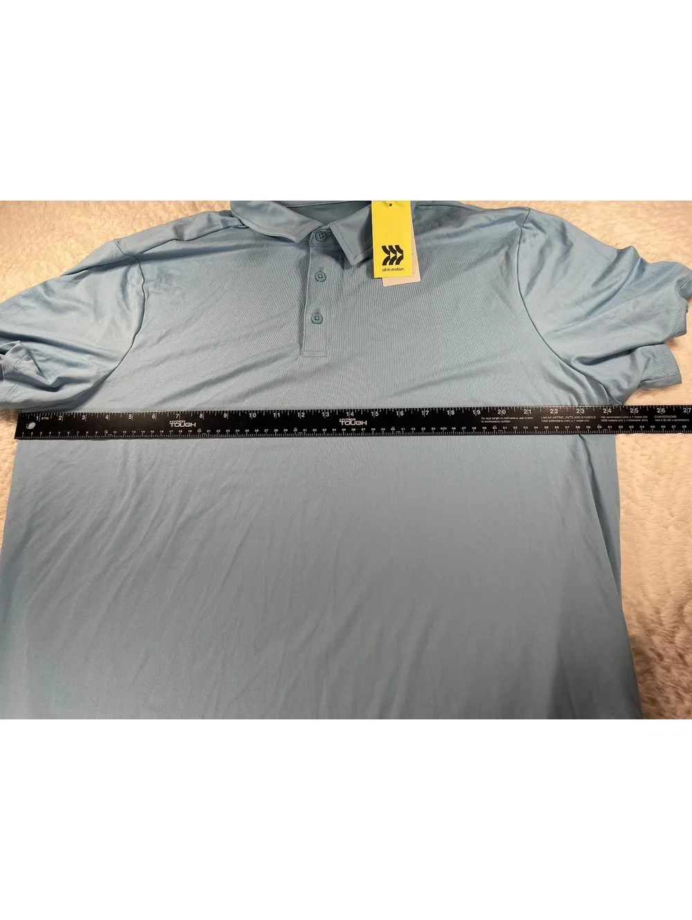 All in Motion XL Light Blue Jersey Polo Shirt